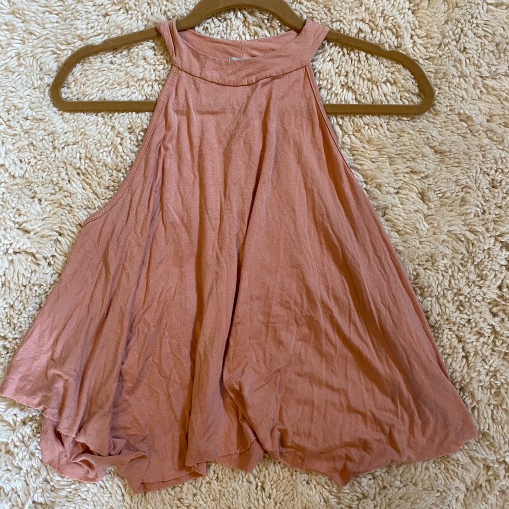 Kimchi blue blush flowy high neck top